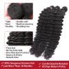 Brazilian Human Hair Wig for Women, 3 Bundles with 5" x 5" Transparent Lace Closure, Deep Wave view 3