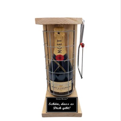 Moët Champagne Gift Set “Nice That You Exist” with Iron Reserve Cage and Emergency Saw (0.75 L)