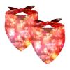 Dog Bandanas with Glittering Hearts, Chiffon Triangle Bibs, 2-Pack view 1