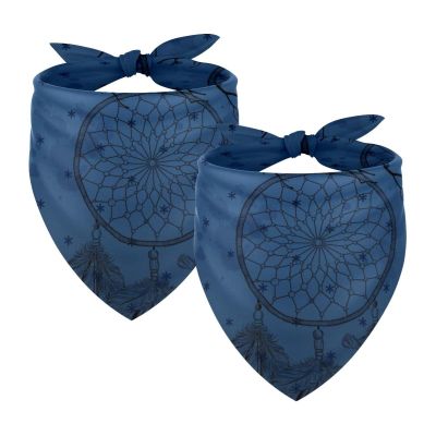Dog Bandana with Crow Dreamcatcher, Chiffon Triangle Scarf