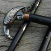 Walking Cane with Raven Head, Solid Brass, Antique Design, Black Wood view 3