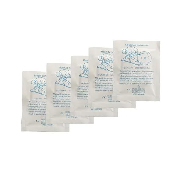Training Face Shields, Single-Use Masks for First Aid Training, AED Trainer Pull Study (100 ct)