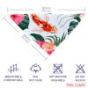 Triangle Bandanas for Large Dogs, Fish and Flowers, Breathable, 2-Pack view 3
