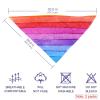 Triangle Bandana for Large Dogs, Striped, Rainbow Colors, Breathable, 2-Pack view 3