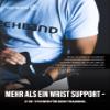 Rehband Wrist Wraps - Professional Fitness Support for Strength Training, Bench Press & Powerlifting, Burgundy view 3