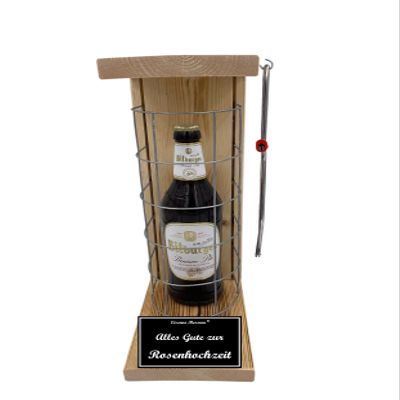 Bitburger Pils Rose Anniversary Gift with Barred Cage (1 x 0.5 L)
