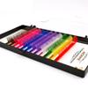 Colored Individual Round-Hair Lashes, 12 Rows in 8 Colors, C/D Curl, 0.07 mm, 14 mm view 1