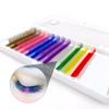 Colored Individual Round-Hair Lashes, 12 Rows in 8 Colors, C/D Curl, 0.07 mm, 14 mm view 2