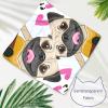 Dog Bandanas, 2-Pack, Cute Pug with Guitar, Chiffon Triangle Bibs view 4