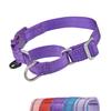 YUDOTE Reflective Martingale Dog Collar, Escape-Proof No-Pull Training Collar with Safety Quick-Release Buckle for Narrow-Headed Dogs, Large, Purple view 1