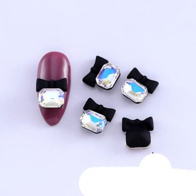 5 mm Metal-Edged Acrylic Nail Art Pearls, Flat-Back, Gold/White/Beige/AB, B039 (10 pcs)
