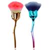 JERCLITY 2-Piece Rose Makeup Brush Set, Powder and Kabuki Brushes, Gold/Blue view 1