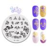 Round Butterfly Design Nail Stamping Plates, Abstract Geometric Stencils, DIY Stainless Steel Tools - PY-Y027 view 2