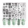 Round Butterfly Design Nail Stamping Plates, Abstract Geometric Stencils, DIY Stainless Steel Tools - PY-Y027 view 4