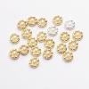 5 mm Metal-Edged Acrylic Nail Art Pearls, Flat-Back, Gold/White/Beige/AB, B039, 10 Pieces view 3