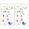 4 Sheets of Self-Adhesive Ocean Stickers for Kids' Bathrooms view 1