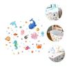 4 Sheets of Self-Adhesive Ocean Stickers for Kids' Bathrooms view 3