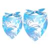 Dog Bandanas, Palm on Blue Geometric Design, 2-Pack view 1