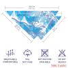Dog Bandanas, Palm on Blue Geometric Design, 2-Pack view 2