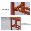 XJHOME Wooden Stool for Children and Adults, Bathroom Stool for Seniors, Non-Slip Bath Bench, Shower Stool, Bathroom Seat with Storage Shelf (Size: 42 x 28 x 43 cm) view 4