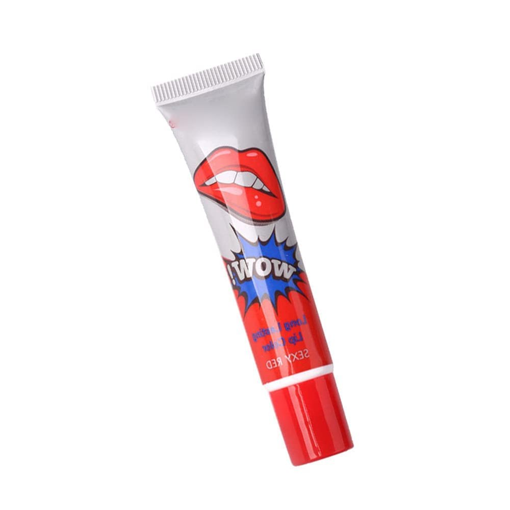 Magic Tattoo Lip Tint Peel-Off Lip Gloss Set, Sexy Red