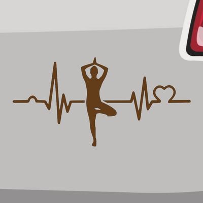 Heartbeat Tree Yoga Sticker - 6 Sizes - Asana, Mantra, Relaxation, Breathing, India
