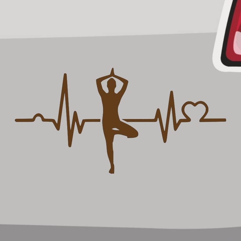 Heartbeat Tree Yoga Sticker - 6 Sizes - Asana, Mantra, Relaxation, Breathing, India