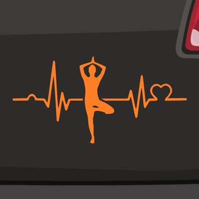 Heartbeat Tree Yoga Wall Sticker – Asana, Mantra, Relaxation, Breathing, India