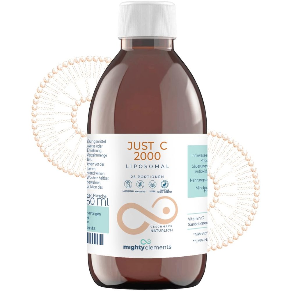 Mighty Elements Liposomal Vitamin C 2,000 mg, Liquid, Vegan, 250 ml