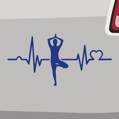 Heartbeat Tree Yoga Sticker – 6 Sizes – Asana, Mantra, Relaxation, Breathing, India