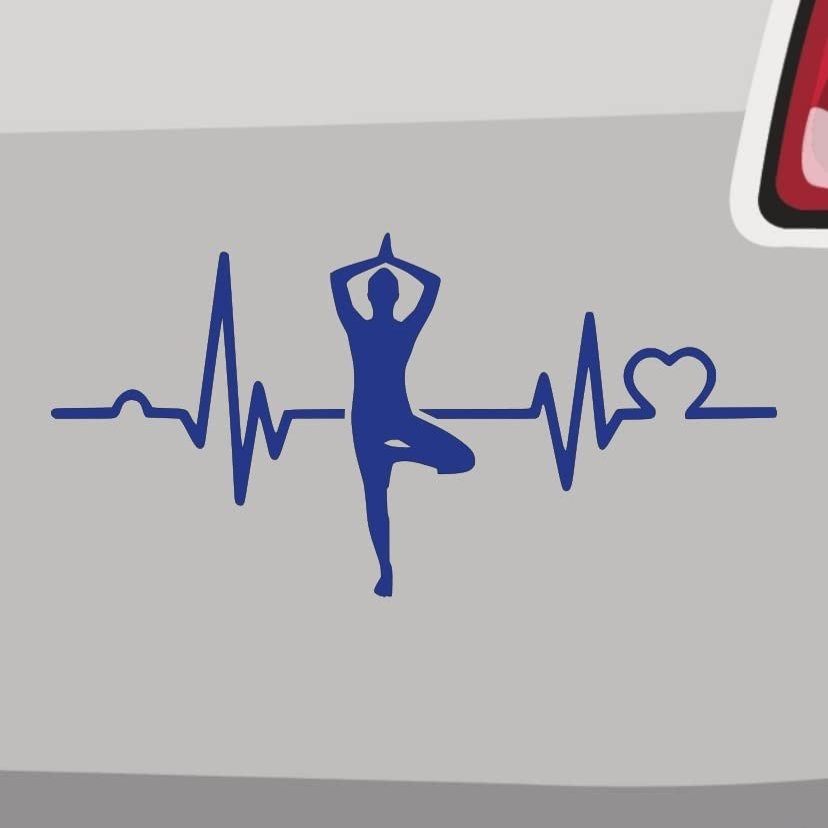 Heartbeat Tree Yoga Sticker – 6 Sizes – Asana, Mantra, Relaxation, Breathing, India