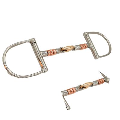 D-Ring Copper Roller D/J Lozenge Snaffle, 11.4 cm