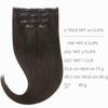 WENNALIFE Dark Brown Clip-In Remy Human Hair Extensions, 35 cm, 75 g, 5 Pieces view 2