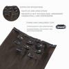 WENNALIFE Dark Brown Clip-In Remy Human Hair Extensions, 35 cm, 75 g, 5 Pieces view 3