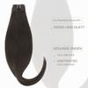 WENNALIFE Dark Brown Clip-In Remy Human Hair Extensions, 35 cm, 75 g, 5 Pieces view 4