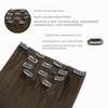 WENNALIFE 45 cm Clip-In Extensions aus Echthaar, 80 g, 5-teilig, Light Dark Brown view 3