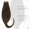 WENNALIFE 45 cm Clip-In Extensions aus Echthaar, 80 g, 5-teilig, Light Dark Brown view 4