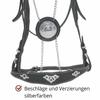 AMKA Portuguese Baroque Bridle, Black with Silver-Colored Fittings view 4