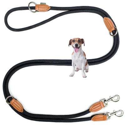 Leisegrn 3 m Dog Leash for Small Dogs, Lightweight, Adjustable, Black