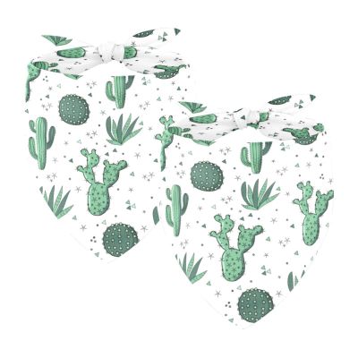 Dog Bandanas with Cactus Pattern, Chiffon Triangle Bibs for Small, Medium and Large Dogs