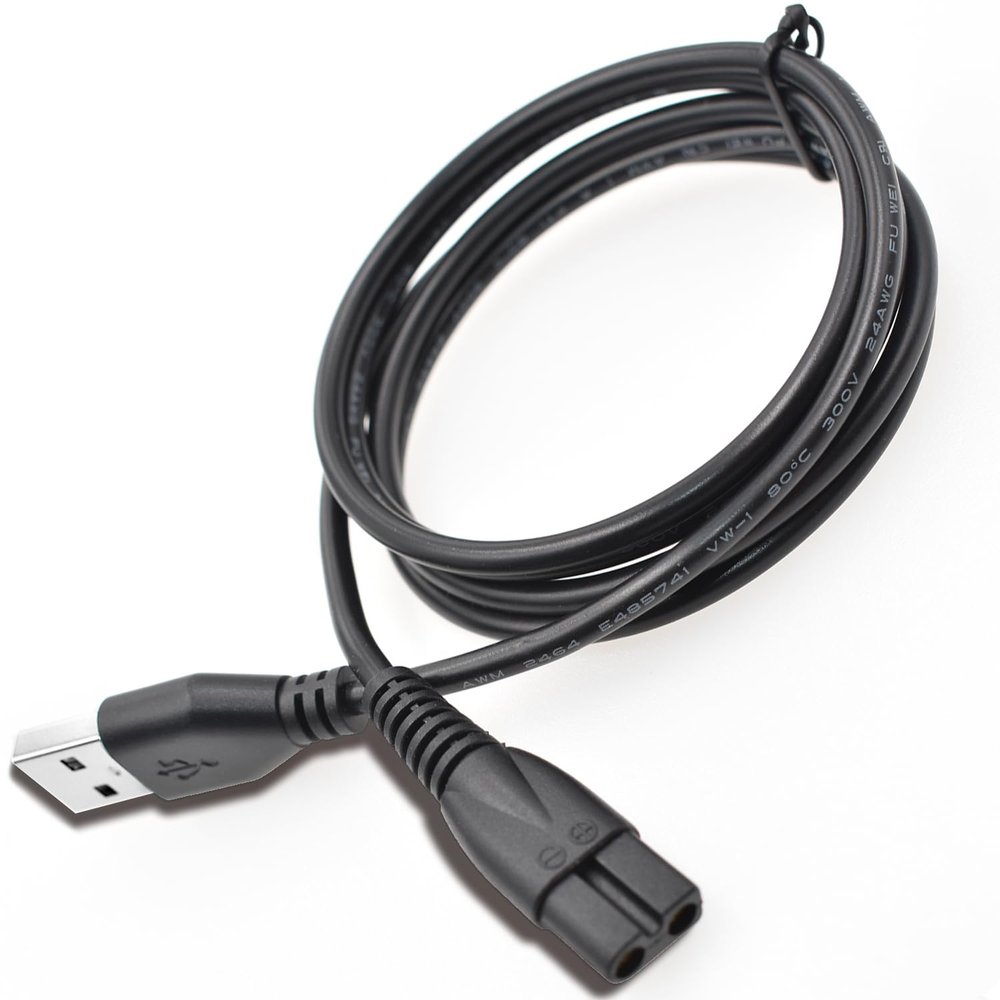 Replacement Charging Cable for Meridian Grooming Electric Shaver, 5 V