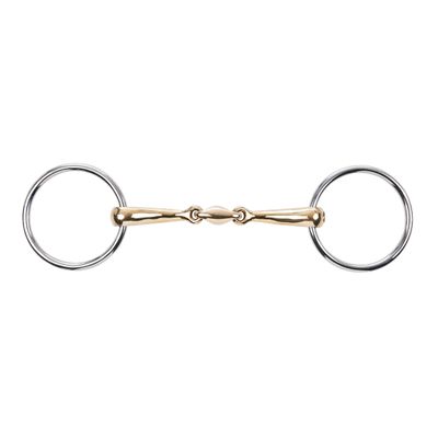 KAUGAN-SHAPED Snaffle Bit, 14 mm, Double-Jointed