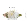 Bridal Flower Hair Combs, 3 Pieces, White view 2