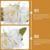 Bridal Flower Hair Combs, 3 Pieces, White view 3