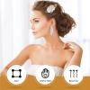 Bridal Flower Hair Combs, 3 Pieces, White view 4