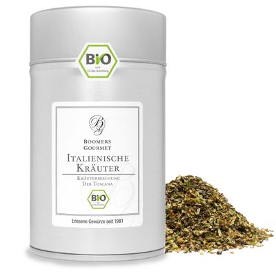 Boomers Gourmet Organic Italian Herbs – Tuscany Herb Blend with Oregano, Rosemary, Basil & Marjoram, 25 g