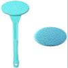 MXXHFC Bath & Body Exfoliating Brush, Removable Long-Handle Back Scrubber for Dry and Wet Skin, Massage Brush (Blue/Pink) view 1