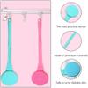 MXXHFC Bath & Body Exfoliating Brush, Removable Long-Handle Back Scrubber for Dry and Wet Skin, Massage Brush (Blue/Pink) view 2