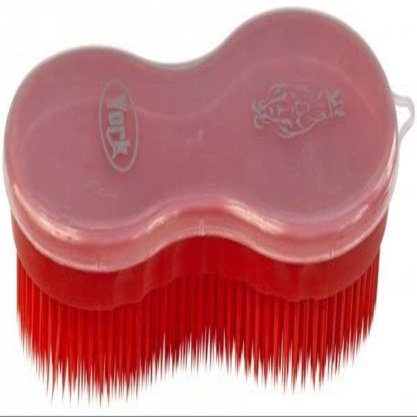 York Magic Box Horse Grooming Brush with Lid (Red)