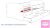 BDW Children's Bed with Mattress and Bed Drawer, Pink Girl Design, 140x70 cm view 2
